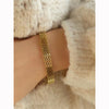 Vintage Style Solid Color Titanium Steel Plating 18k Gold Plated Bracelets Necklace