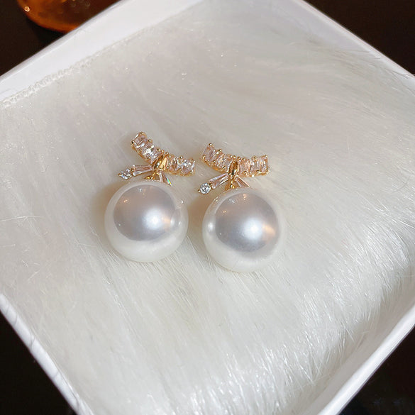 1 Pair Baroque Style Heart Shape Flower Tassel Inlay Alloy Artificial Pearls Rhinestones Drop Earrings