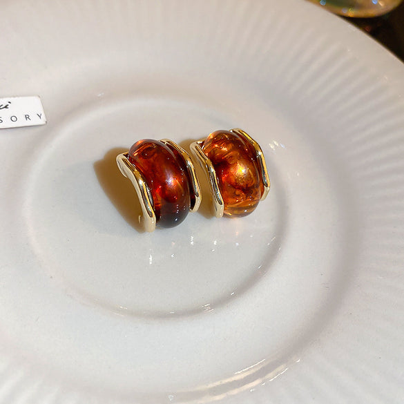 1 Pair Baroque Style Heart Shape Flower Tassel Inlay Alloy Artificial Pearls Rhinestones Drop Earrings