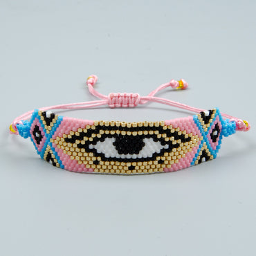 Handmade Devil's Eye Glass Knitting Unisex Bracelets
