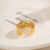 Ig Style Irregular Stainless Steel 18k Gold Plated Open Ring In Bulk