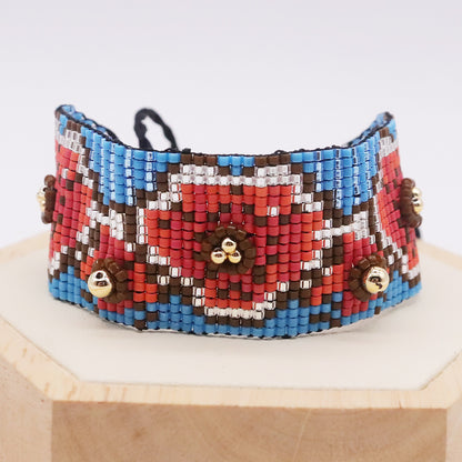 Simple Style Flower Seed Bead Patchwork Women's Bracelets