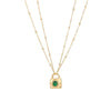 Elegant Butterfly Titanium Steel Plating Inlay Artificial Pearls Shell 18k Gold Plated Layered Necklaces