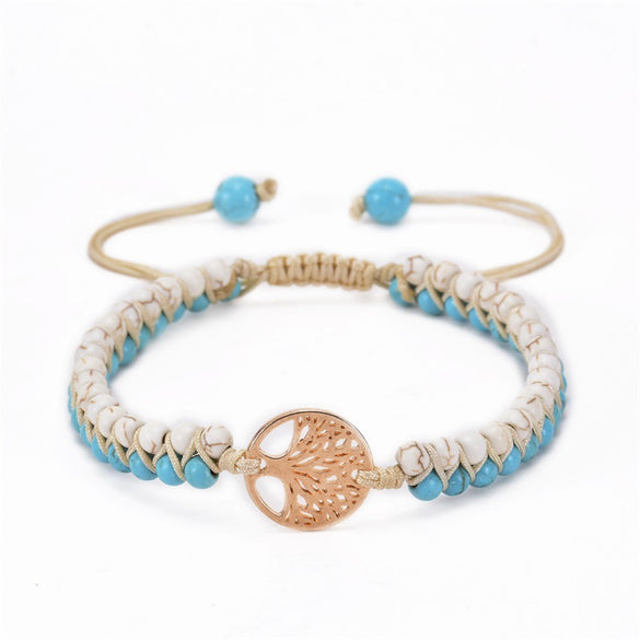 Casual Lucky Tree Natural Stone Bracelets