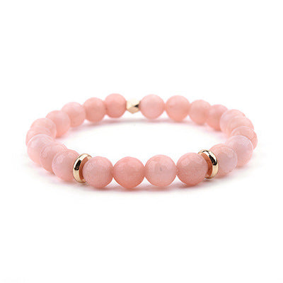 Simple Style Round Natural Stone Bracelets