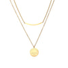 Elegant Butterfly Titanium Steel Plating Inlay Artificial Pearls Shell 18k Gold Plated Layered Necklaces