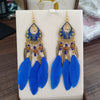 1 Pair Retro Feather Alloy Plating Women's Drop Earrings