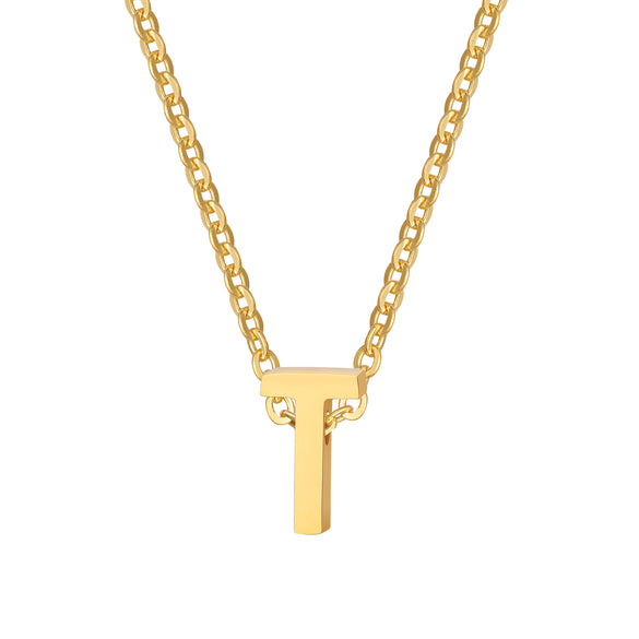 Wholesale Jewelry Simple Style Letter Stainless Steel Gold Plated Plating