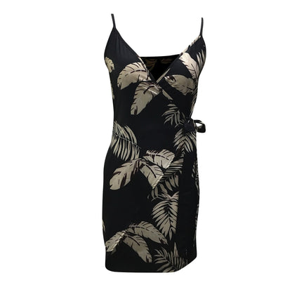 Women's Strap Dress Elegant Sexy V Neck Printing Hollow Out Sleeveless Leaves Flower Above Knee Casual Outdoor Daily