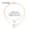 Simple Style Geometric Stainless Steel Plating Freshwater Pearl 18k Gold Plated Layered Necklaces