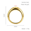 Ig Style Geometric Stainless Steel Plating 18k Gold Plated Open Ring