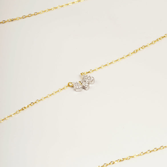 Simple Style Dog Sterling Silver Inlay Zircon Pendant Necklace