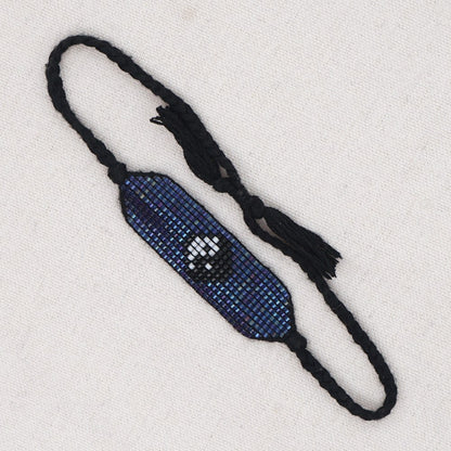 Streetwear Santa Claus Fruit Beetles Glass Rope Beaded Knitting Unisex Bracelets