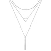Streetwear Geometric Stainless Steel Layered Necklaces