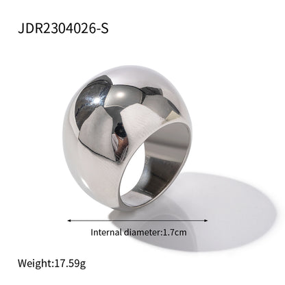 Ig Style Ball Stainless Steel 18k Gold Plated Rings In Bulk