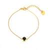Simple Style Shiny Round Stainless Steel Plating Inlay Zircon 18k Gold Plated Bracelets