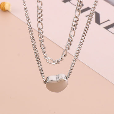 Sweet Heart Shape Titanium Steel Chain Necklace