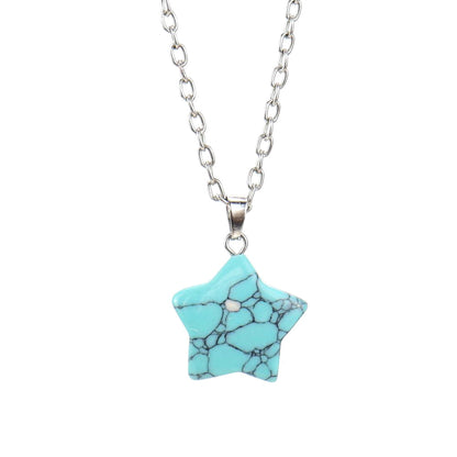 Wholesale Simple Style Star Crystal Plating Pendant Necklace