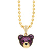 Hip-Hop Streetwear Bear Copper 18k Gold Plated Zircon Pendant Necklace In Bulk