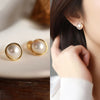 Retro Heart Shape Alloy Inlay Artificial Gemstones Pearl Women's Earrings 1 Pair