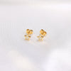 1 Pair Simple Style Solid Color Plating Titanium Steel 18k Gold Plated Ear Studs