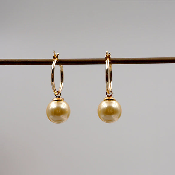 Elegant Simple Style Geometric Imitation Pearl Titanium Steel Copper Plating Earrings Necklace