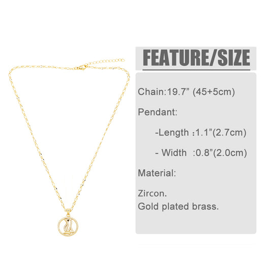 Ig Style Cute Dolphin Heart Shape Bird Stainless Steel Copper Plating Inlay Zircon 18k Gold Plated Pendant Necklace