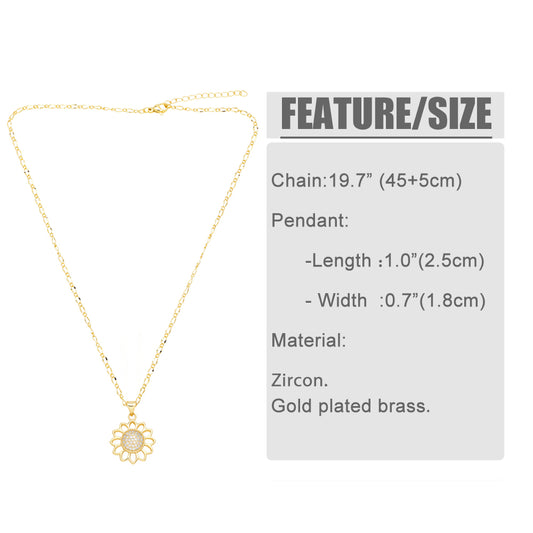 Casual Simple Style Devil's Eye Heart Shape Flower Stainless Steel Copper Plating Hollow Out Inlay Pearl Zircon 18k Gold Plated Pendant Necklace Long Necklace