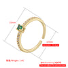 Elegant Luxurious Star Copper Plating Inlay Zircon 18k Gold Plated Open Rings