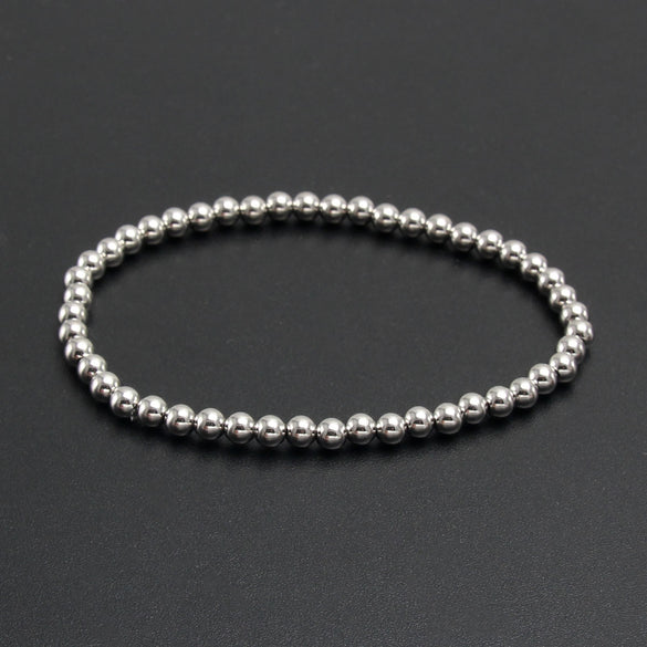 Hip-Hop Retro Round 304 Stainless Steel Bracelets In Bulk