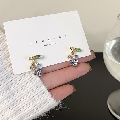 1 Pair Sweet Heart Shape Plating Inlay Alloy Artificial Gemstones Drop Earrings