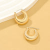 1 Pair Lady Solid Color Irregular Alloy Earrings