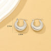 1 Pair Lady Solid Color Irregular Alloy Earrings