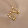 1 Pair Simple Style Solid Color Patchwork Alloy Ear Studs
