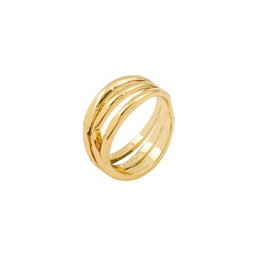 Simple Style Solid Color Alloy Plating Gold Plated Women's Rings