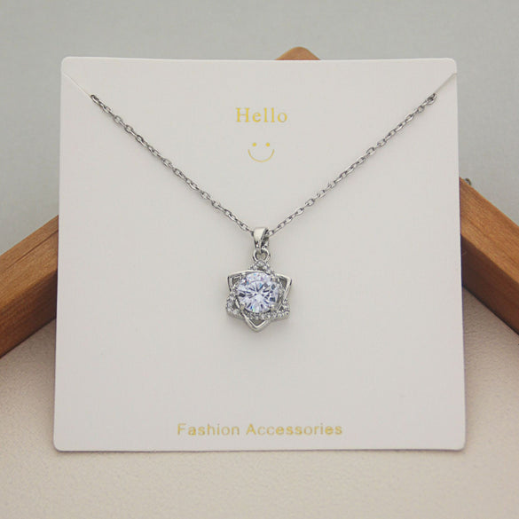 Elegant Streetwear Heart Shape Titanium Steel Plating Inlay Zircon Pendant Necklace