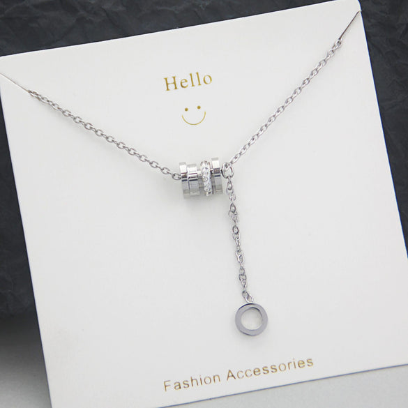 Elegant Streetwear Heart Shape Titanium Steel Plating Inlay Zircon Pendant Necklace