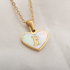 Casual Letter Stainless Steel Plating Inlay Shell Gold Plated Pendant Necklace