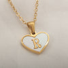 Casual Letter Stainless Steel Plating Inlay Shell Gold Plated Pendant Necklace