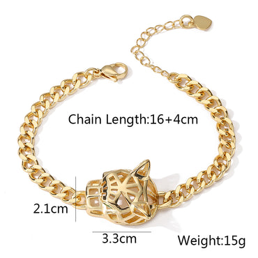 Streetwear Animal Copper Plating 18k Gold Plated Bracelets