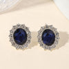 1 Pair Glam Star Flower Plating Inlay Alloy Artificial Diamond Ear Studs