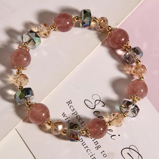 Wholesale Jewelry Sweet Water Droplets Crystal Knitting Bracelets