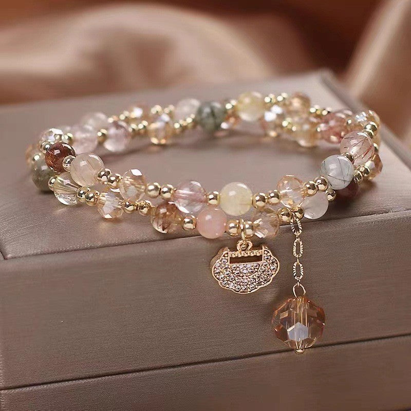 Wholesale Jewelry Sweet Water Droplets Crystal Knitting Bracelets