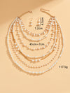 Simple Style Round Alloy Plastic Wholesale Layered Necklaces