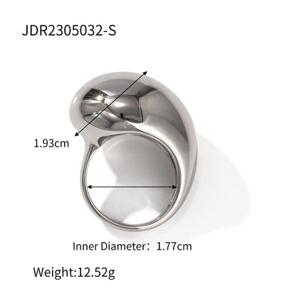 Ig Style Solid Color Stainless Steel Plating 18k Gold Plated Rings