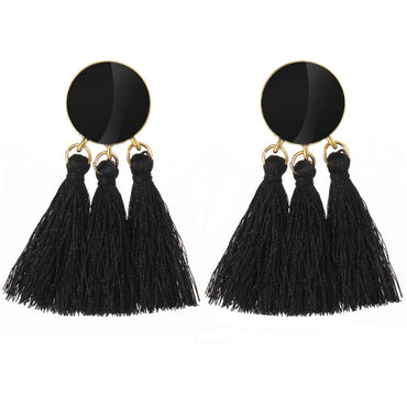 1 Pair Ig Style Color Block Spray Paint Plating Inlay Alloy Gold Plated Drop Earrings