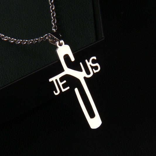 Simple Style Cross Stainless Steel Polishing Plating Gold Plated Unisex Pendant Necklace