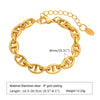 Ig Style Solid Color Stainless Steel Plating 18k Gold Plated Bracelets