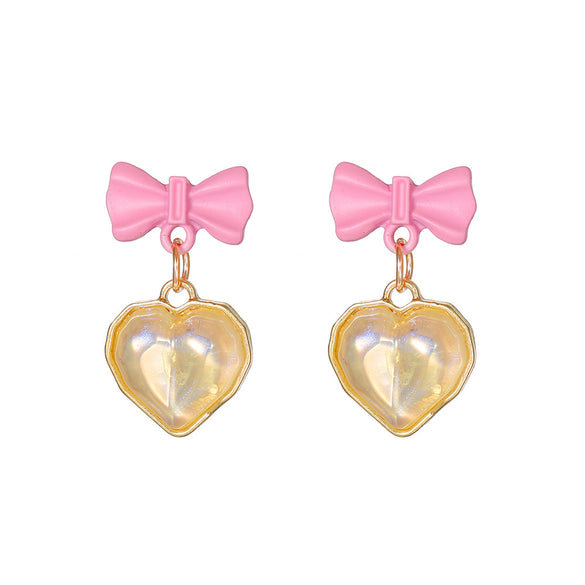 1 Pair Sweet Streetwear Flower Plating Inlay Alloy Artificial Gemstones Artificial Pearls Drop Earrings Ear Studs