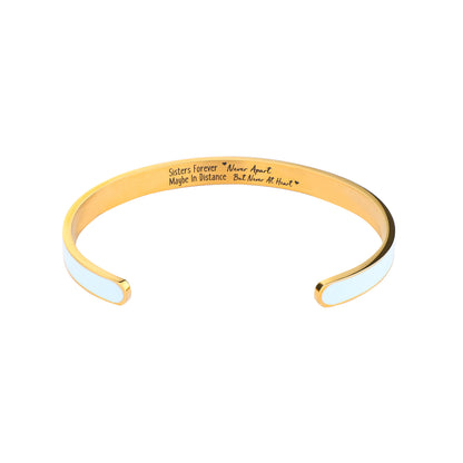 Casual Classic Style Geometric Stainless Steel Epoxy Plating Gold Plated Bangle